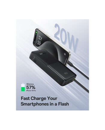 Baseus Bipow 2  Power Bank USB-C Kabel 20000mah 20W Schwarz nr 1