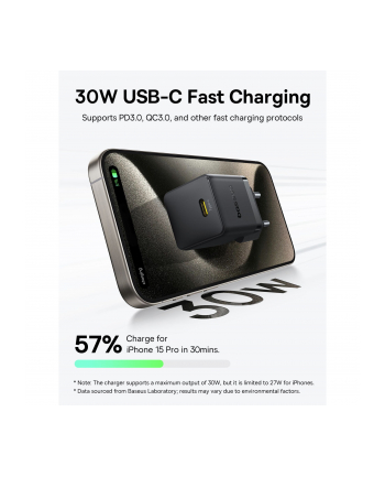 Baseus Palm USB C ladowarka 30W EU czarny nr 1