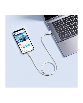 Baseus Silky Series ladowarka USB na iP 2.4A 2m bialy nr 2