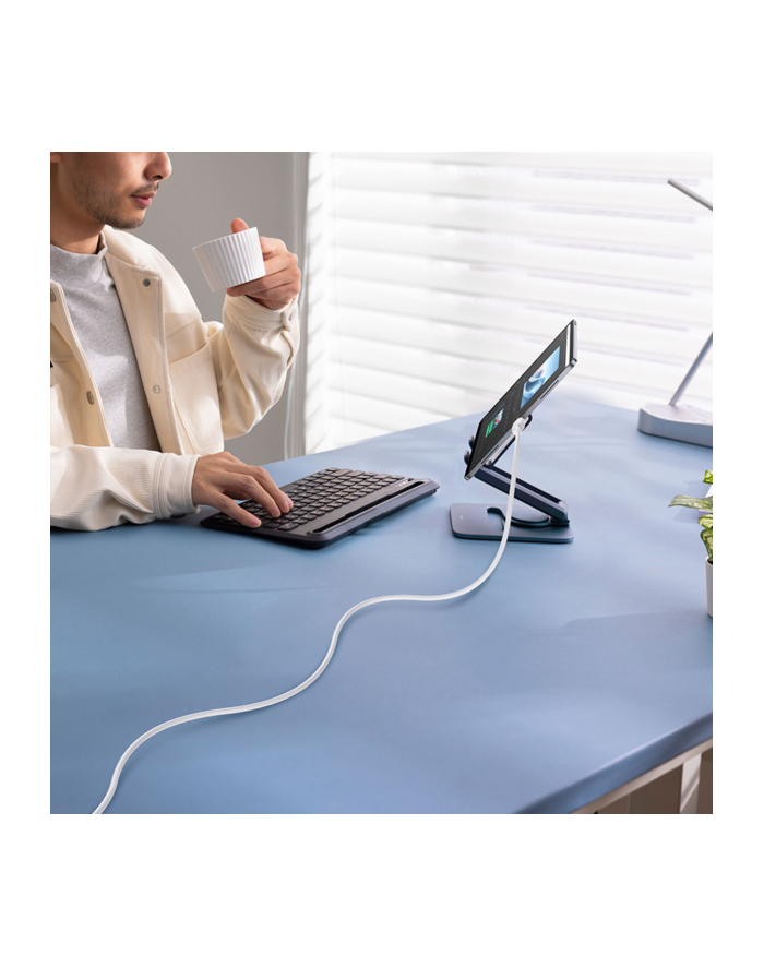 Baseus Silky Series ladowarka USB na iP 2.4A 2m bialy główny