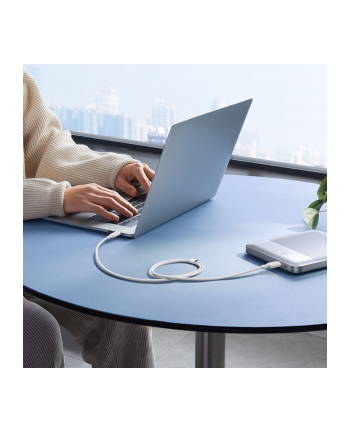 Baseus Silky ladowarka Type-C do Type-C 100W 1m bialy nr 1