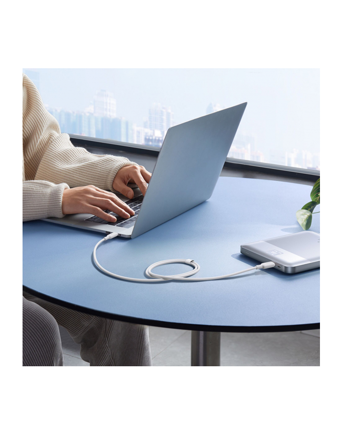 Baseus Silky Series ladowarka Type-C 100W 2m Cluster bialy główny