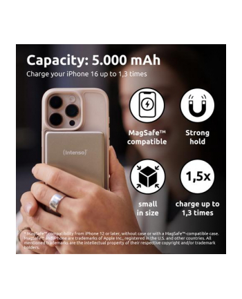 Intenso Powerbank MW5000 champa. 5000 mAh magnetic wireless nr 2