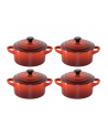 Le Creuset Stoneware Set of 4 petite Casseroles 10x5cm volcan. - nr 1