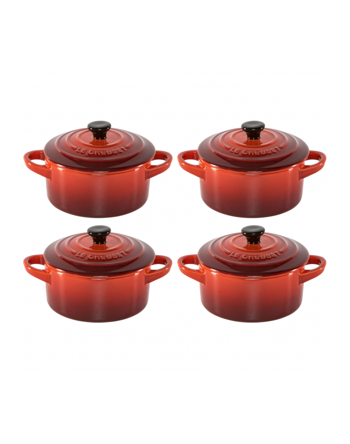 Le Creuset Stoneware Set of 4 petite Casseroles 10x5cm volcan. główny