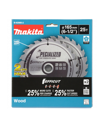 Makita  B-62985-2 EFFICUT Sägeblatt 165x20x25Z nr 2