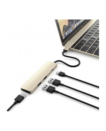 Satechi Type-C USB Passthrough HDMI Hub gold nr 2