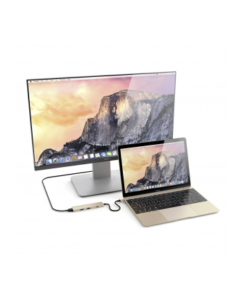 Satechi Type-C USB Passthrough HDMI Hub gold nr 1
