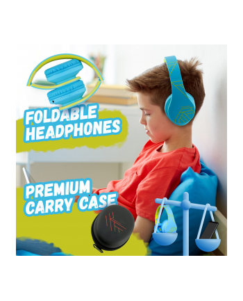 PowerLocus P2 Kids sluchawki dla dzieci   niebieski/zielony