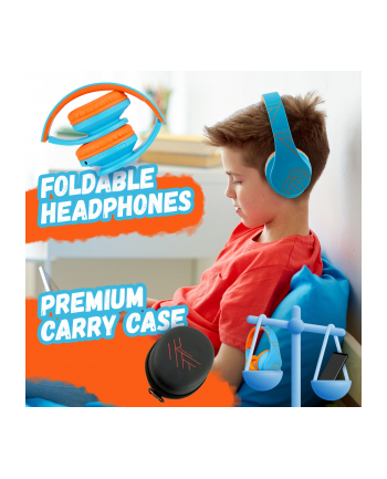 PowerLocus P2 Kids sluchawki dla dzieci niebieski/pomaranczowy