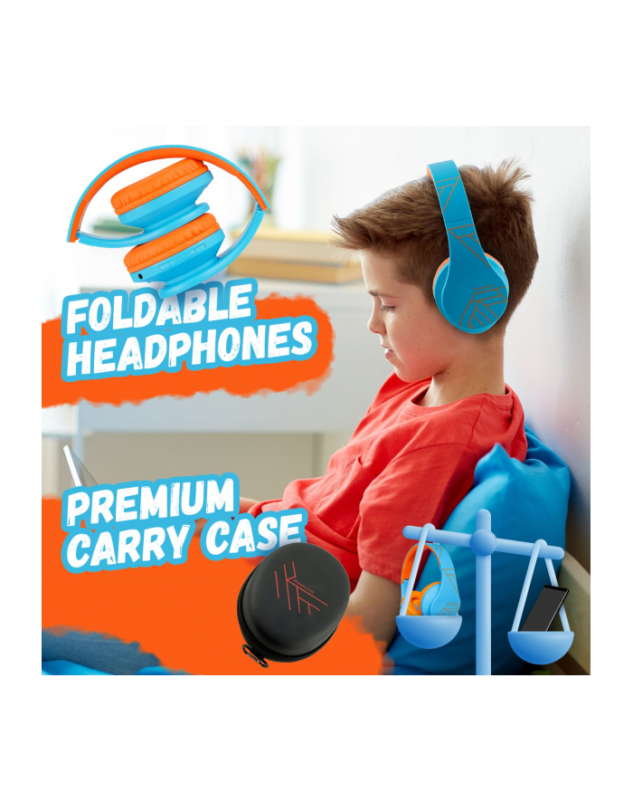 PowerLocus P2 Kids sluchawki dla dzieci niebieski/pomaranczowy główny
