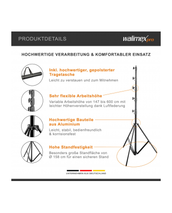 Walimex pro Jumbo AIR 600cm Lampenstativ