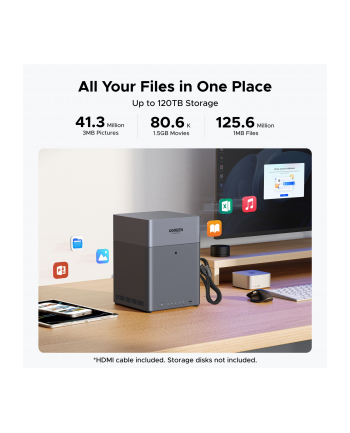 UGREEN Serwer plików  4-dyskowy Storage DH4300 Plus EU Diskless