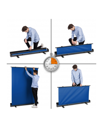 walimex pro Roll-up Panel Background 155x200cm blue