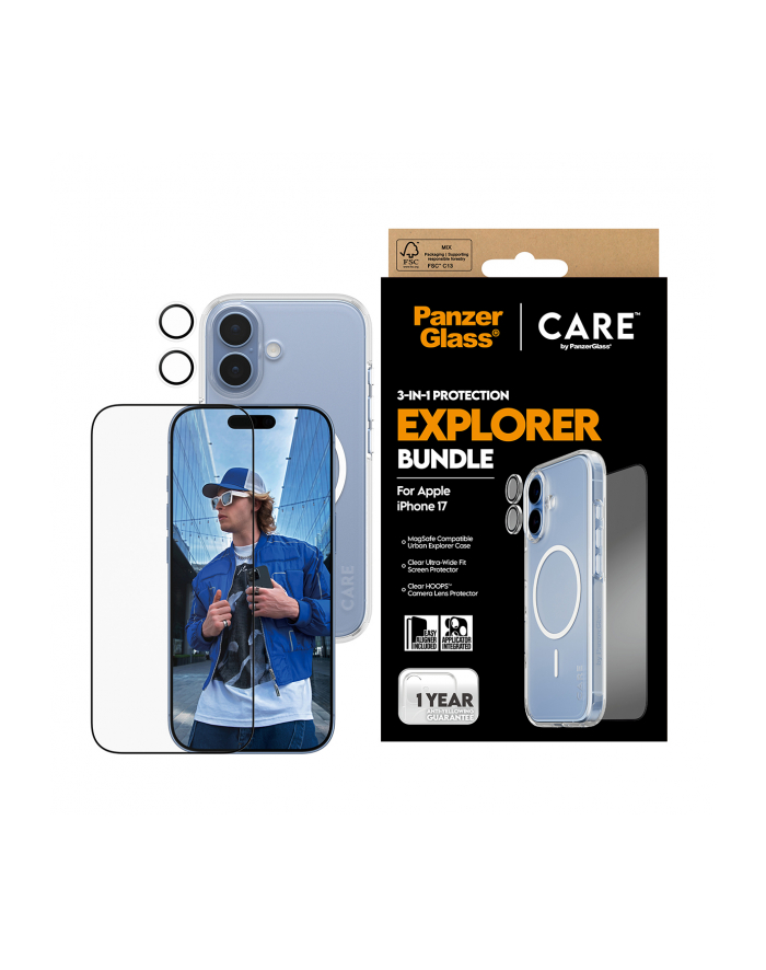 PanzerGlass CARE by PanzerGlass 3-w-1 Explorer zestaw iP 17 główny