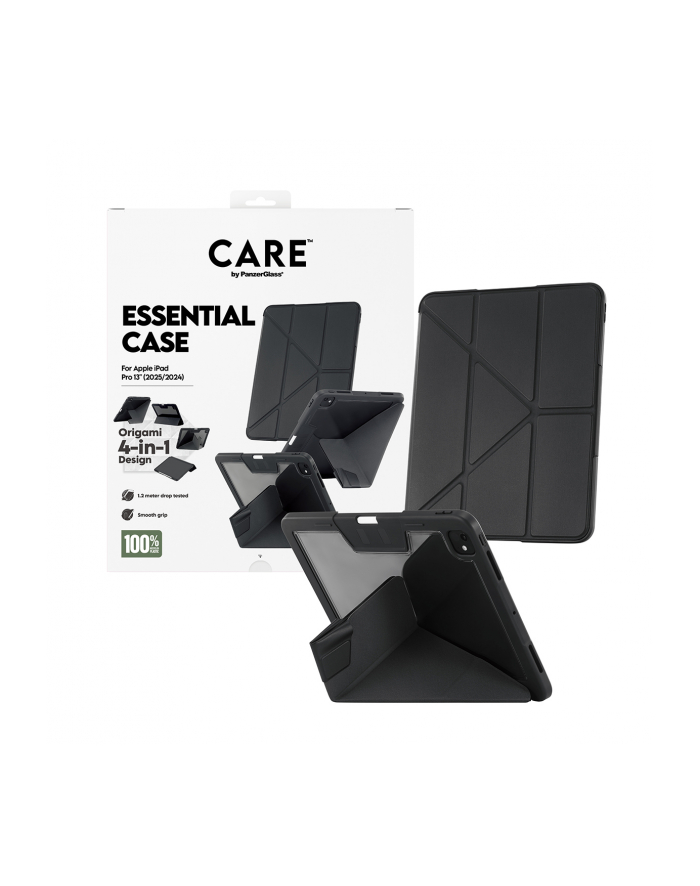 CARE by PanzerGlass TPU   czarny Essential etui iPad Pro 13 główny