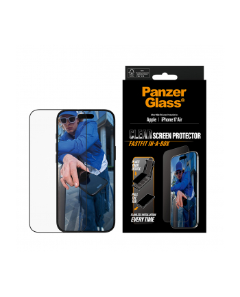 PanzerGlass iP 17 Air UWF szklo ochronne z czarna ramka nr 1