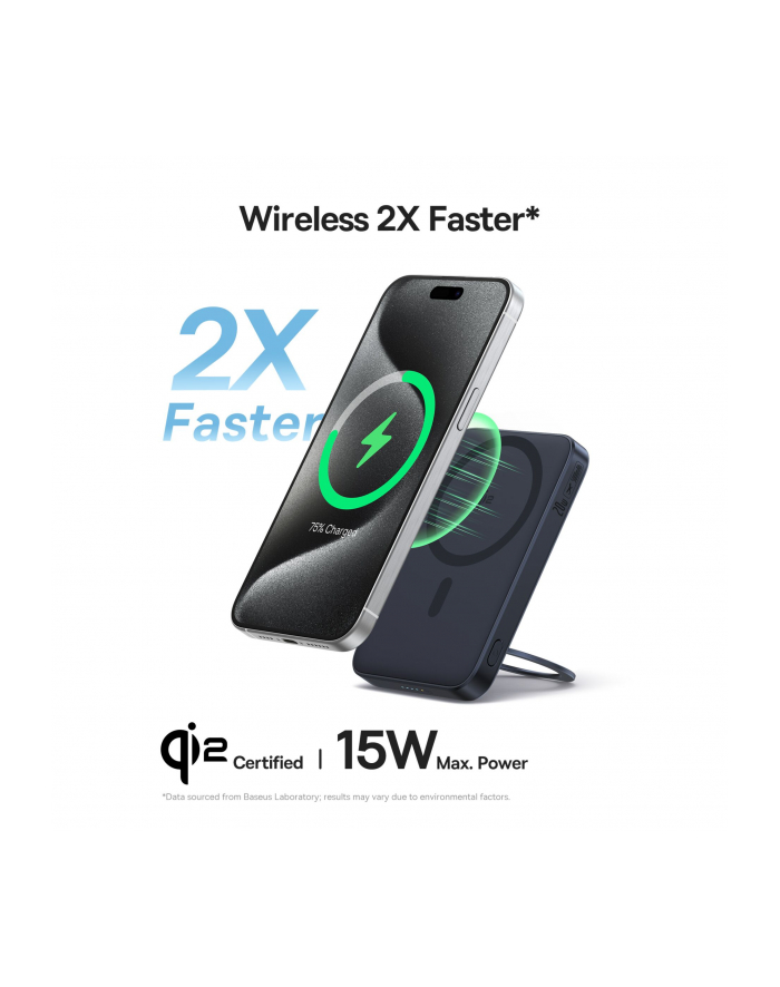 Baseus Powerbank Indukcyjny Picogo Qi2 5000 Mah 20W Czarny główny
