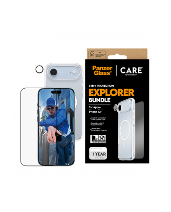 Panzerglass Zestaw Ochronny Care By Flagship Explorer 3W1 Etui Szkło Lens Do Iphone Air nr 2