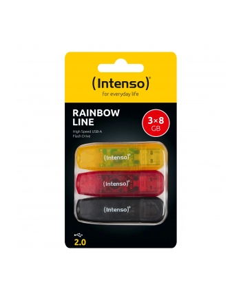 Intenso Rainbow Line         8GB USB Stick 2.0  Multipack x3 bunt nr 1