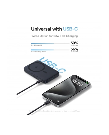 Baseus Powerbank Indukcyjny Picogo Qi2 5000 Mah 20W Czarny