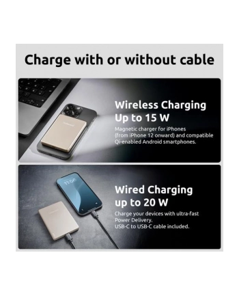 Intenso Powerbank MW5000 champa. 5000 mAh magnetic wireless nr 1