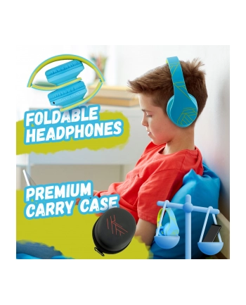PowerLocus P2 Kids sluchawki dla dzieci   niebieski/zielony