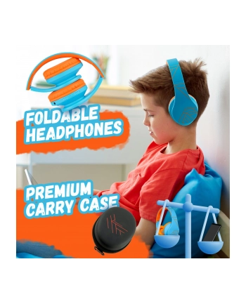 PowerLocus P2 Kids sluchawki dla dzieci niebieski/pomaranczowy nr 1