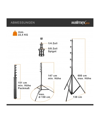 Walimex pro Jumbo AIR 600cm Lampenstativ