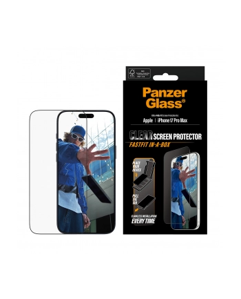 PanzerGlass iP 17 Pro Max UWF szklo ochronne z czarna ramka nr 1