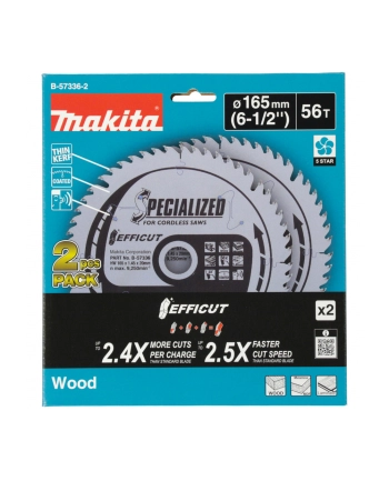 Makita  B-57336-2 EFFICUT Sägeblatt 165x20x56Z nr 1