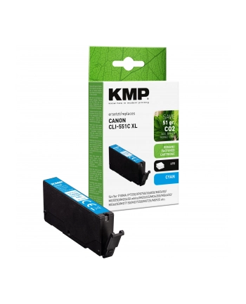 KMP Tinte cyan ersetzt Canon CLI-551 C XL 6444B001