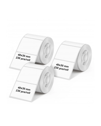 1x3 Olympia Etikettenrolle 40 mm x 30 mm biały (690 szt.) nr 1