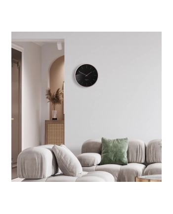 KIENZLE DCF Radio-Control.Wall Clock Modern 25cm rose gold/blk. nr 2