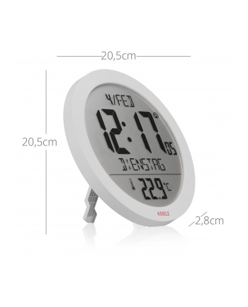 KIENZLE DCF Radio-Control.Wall Clock w.Room Tep.Display BIAŁY nr 1