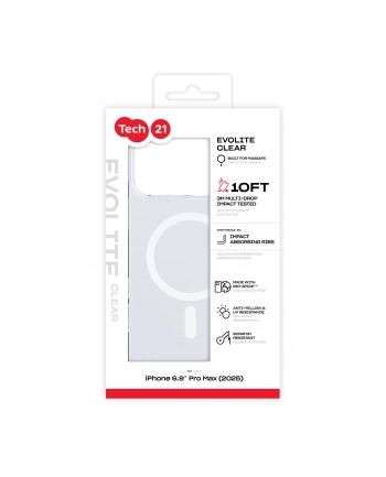 tech 21 Tech21 EvoLite etui MagSafe do iPhone 17 Pro Max przezroczysty