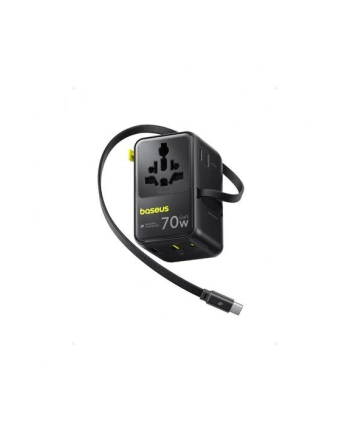 Baseus EnerCore CG11 Charger Retractable 2AC+2U + 70W Black