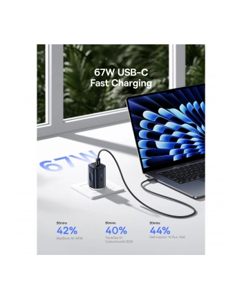 Baseus PicoGo AE11 Fast Charger 2C+U 67W EU Cosmic Black nr 2