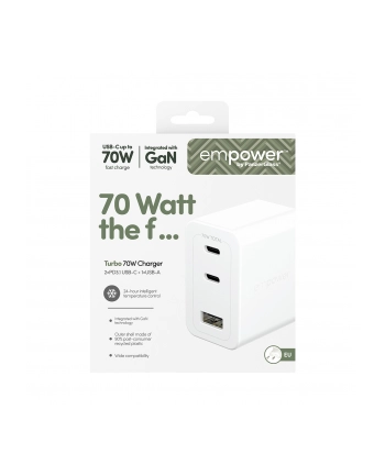 PanzerGlass empower 70W Charger 2x USB-C 1x USB-A White