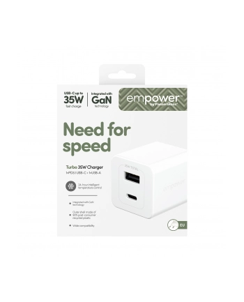 PanzerGlass empower 35W Charger USB-C + USB-A White