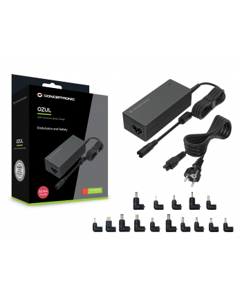 Conceptronic OZUL08B15 15 Tips Universal Notebook Adapter 90W