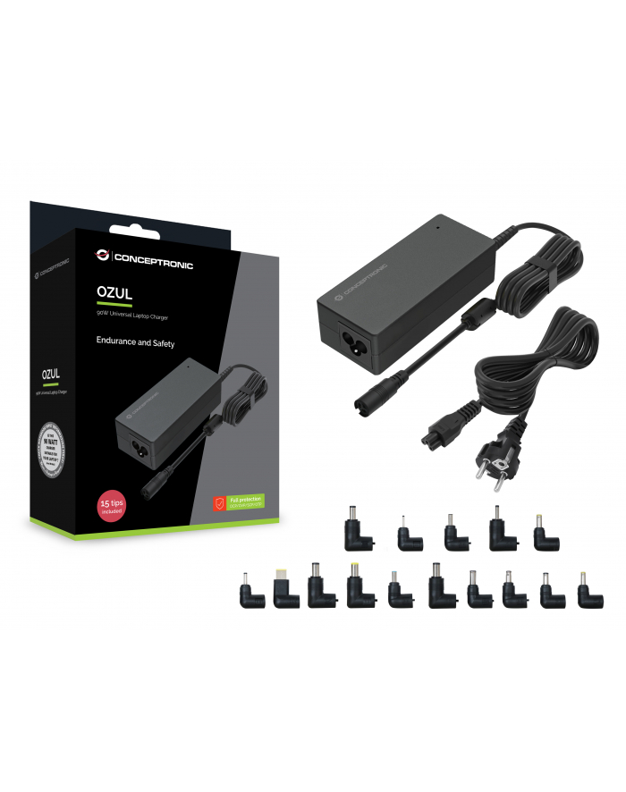 Conceptronic OZUL08B15 15 Tips Universal Notebook Adapter 90W główny