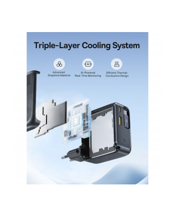 Baseus EnerCore CJ11 Charger Retractable 2C+U 100W EU Black nr 1