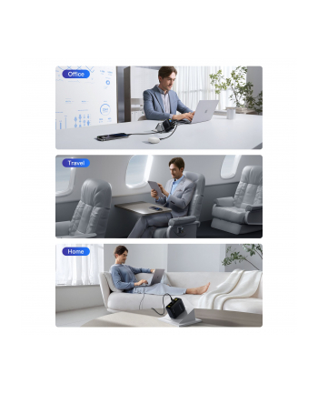 Baseus PicoGo AE21 Charger 2C+A 100W Black + Type-C 1.5m Black nr 1