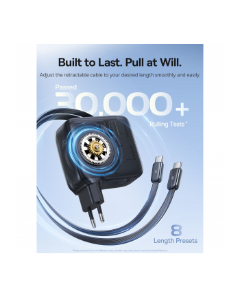 Baseus EnerCore CJ21 Charger Retractable 3C 67W EU Black nr 2