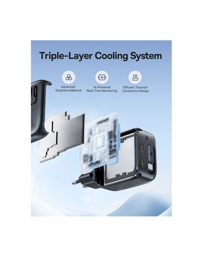 Baseus EnerCore CJ11 Charger Retractable 3C 67W EU Black główny