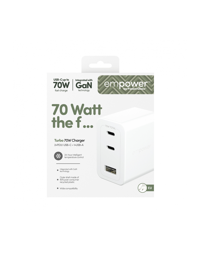 PanzerGlass empower 70W Charger 2x USB-C 1x USB-A White główny