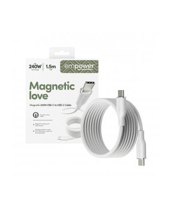 PanzerGlass empower Magnetic 240W USB-C to USB-C 1.5m BIAŁY nr 1