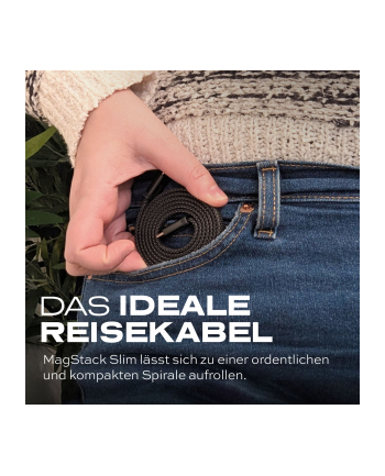 STATIK MagStack Slim Pro tangle free Magnetic USB-C Cable 1m