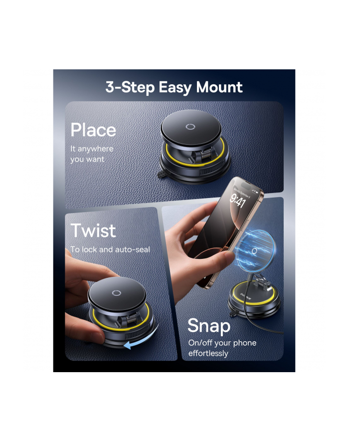 Baseus PrimeTrip VC2 Flex Pro Car Charger Mount Black główny